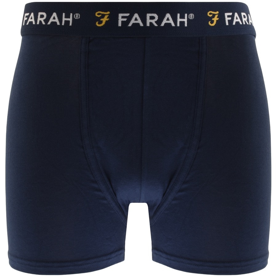 Alternative Image for ProductFarah Vintage Klaff 3 Pack Boxer Shorts Navy3